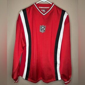 Vintage 90s National Football League NFL Jersey Shirt Red Long Sleeve Men's Med.